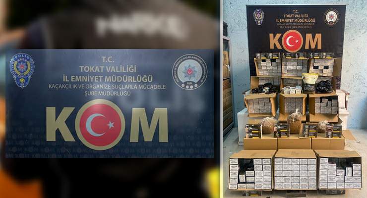 Tokat’ta 180 bin adet makaron ele geçirildi