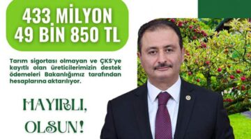 Cüneyt Aldemir, “Zirai dondan etkilenen çiftçilere 433 milyon TL destek verilecek”
