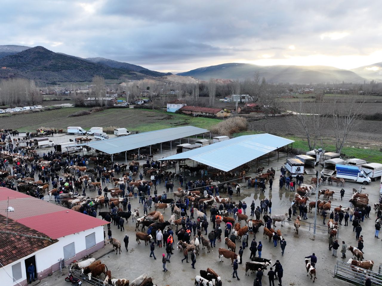 Turhal’da yeni kapalı hayvan pazarı açıldı