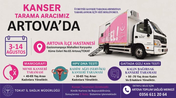 Kanser tarama aracı Artova’da