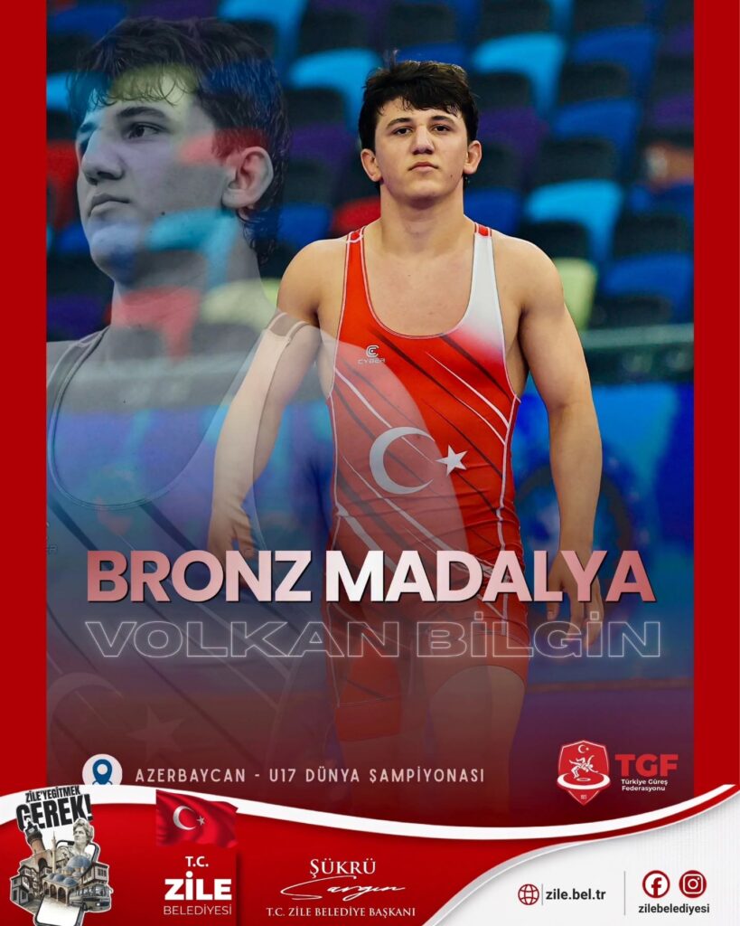 Zileli Volkan Bilgin dünya üçüncüsü oldu