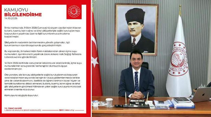 Tokat’ta içme suyu analizlerinde olumsuz bulguya rastlanmadı