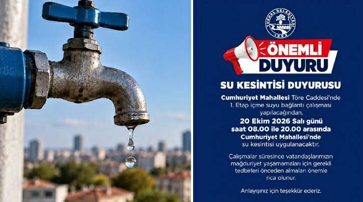 Turhal’da “Su kesintisi” duyurusu