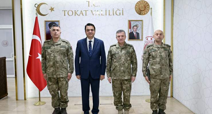 Tokat Valisi Köklü’ye, Üst düzey askeri komutanlardan ziyaret
