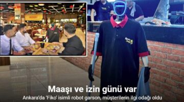 Maaşı ve izin günü olan robot garson, müşterilerin ilgi odağı oldu