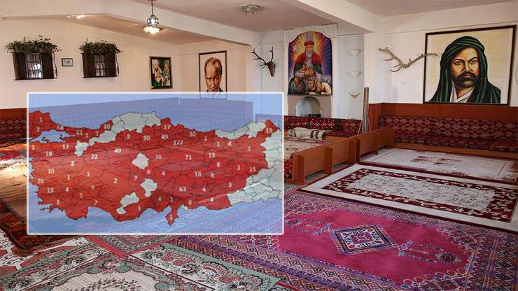 Türkiye’deki cemevlerinin illere göre dağılımı